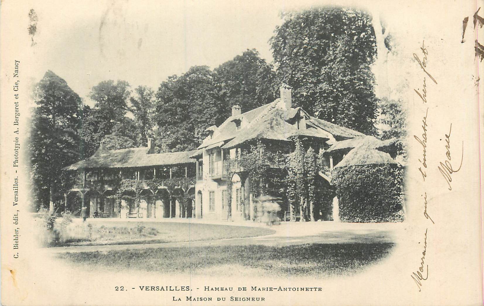 Versailles - Hameau de Marie-Antoinette - La Maison du Seigneur — C. Biéller, édit., Nancy