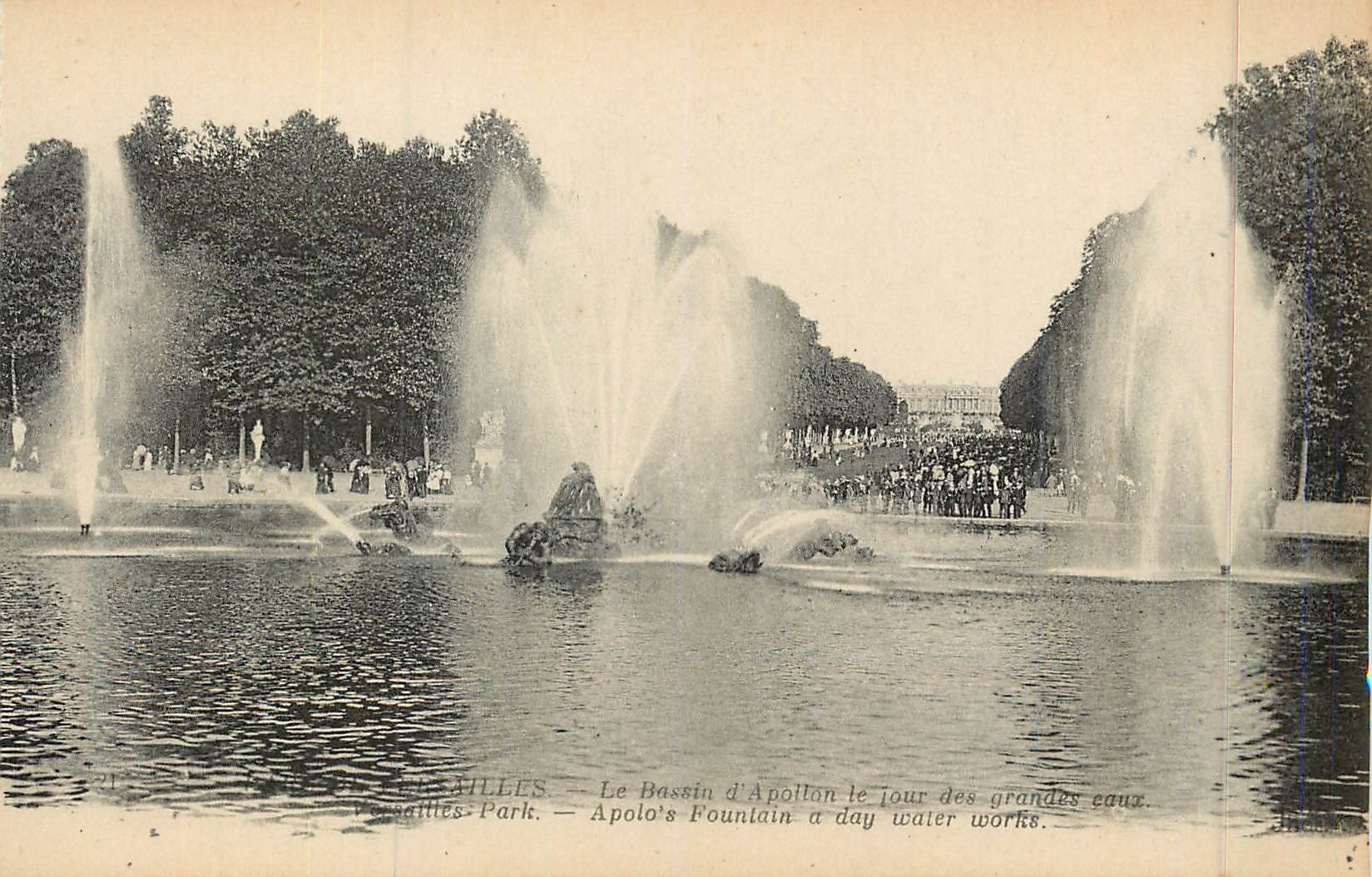 CPA Versailles le bassin d apollon le jour des grandes caux