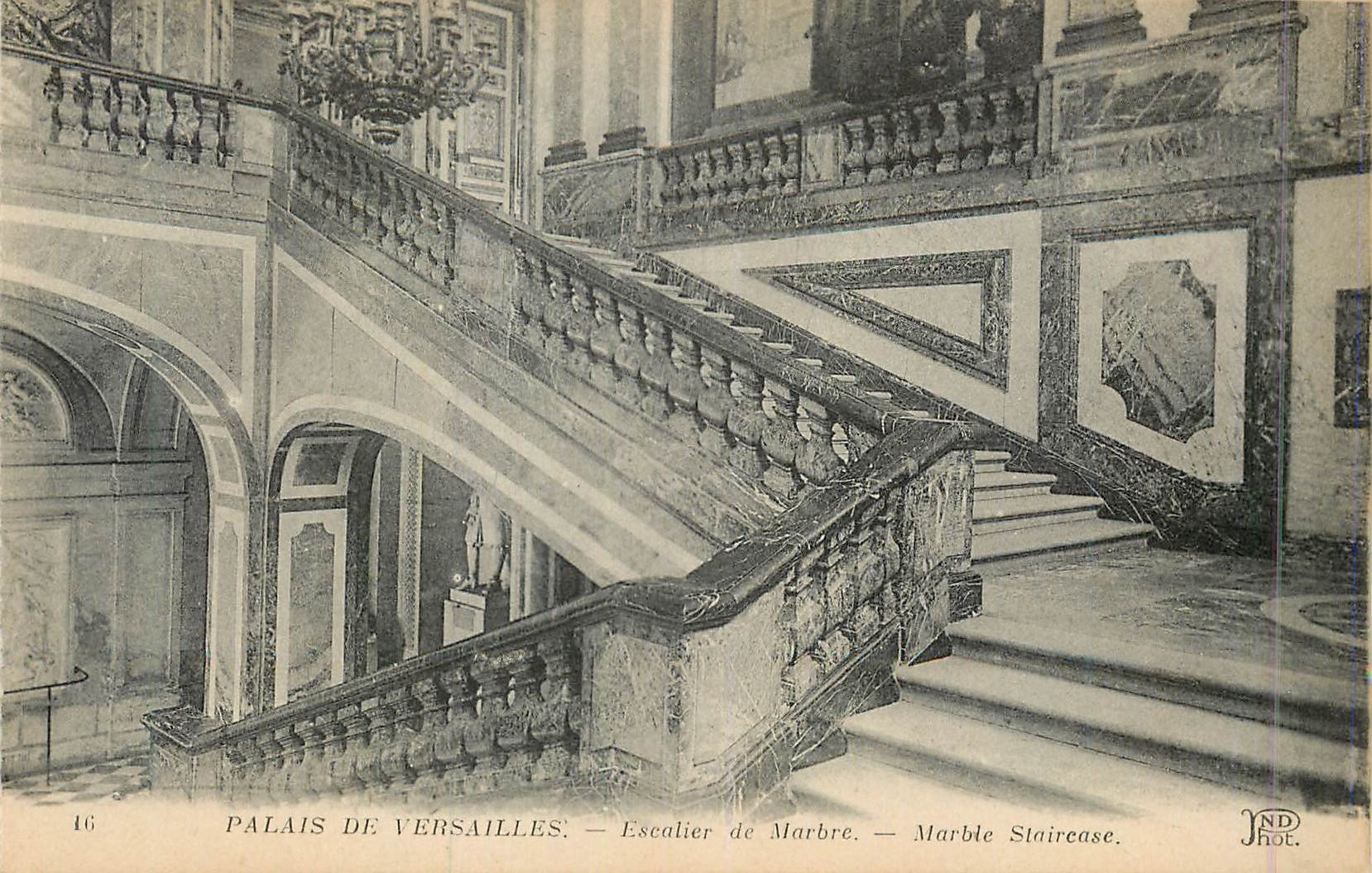 CPA Palais de versailles escalier de marbre