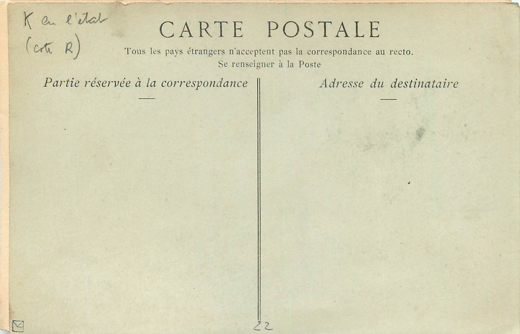 CPA Moeurs et coutumes bretonnes tredarzec(cotes du nord) une salle de ferme — Rückseite