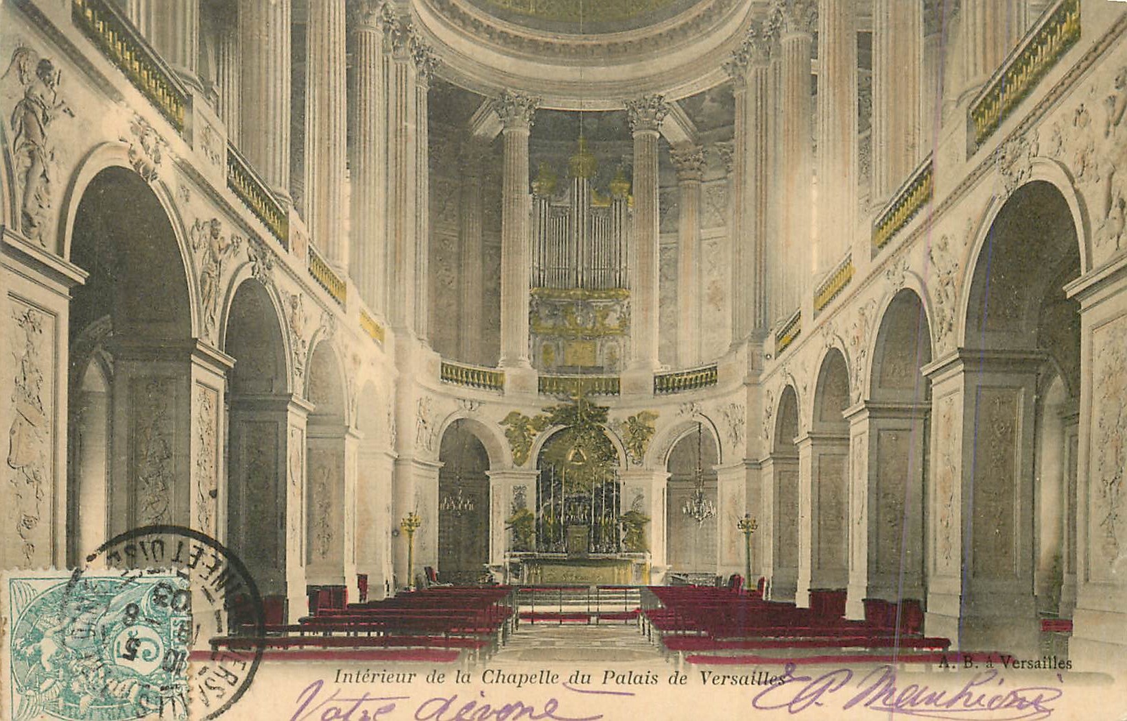 CPA Interieur de la chapelle du palais de versailles Orgue