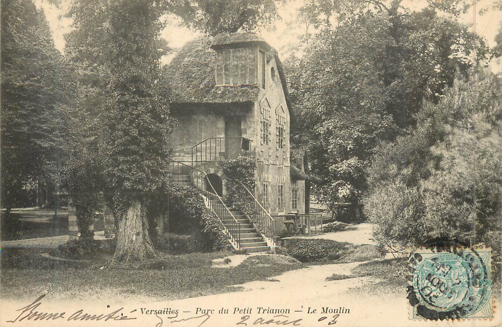 CPA Versailles parc du petit trianon le moulin