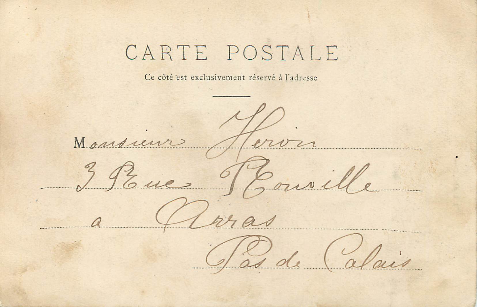 Versailles — Le Char Embourbé — Vues du Réseau de l'Ouest, n° 388 — Verso