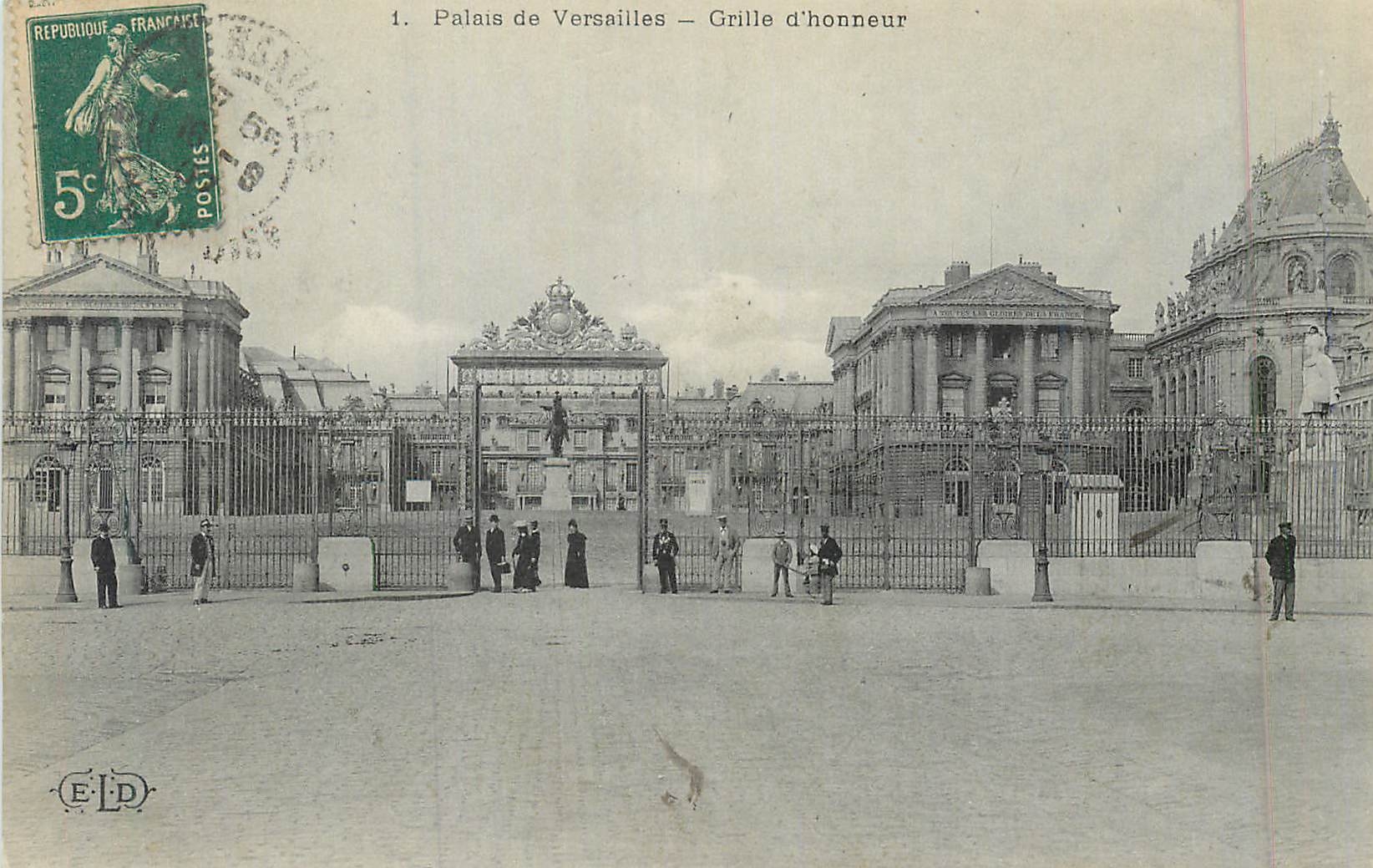 CPA 1 palais de versailles grille d honneur