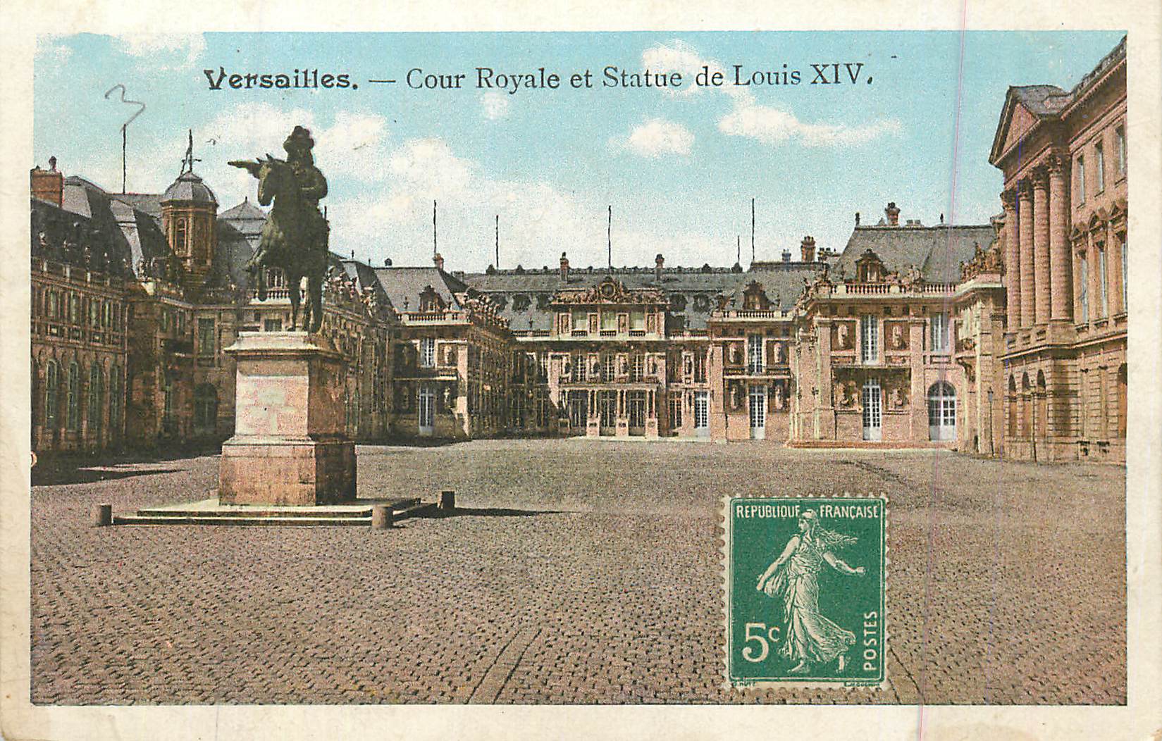 Versailles — Cour Royale et Statue de Louis XIV — Éditeur non visible