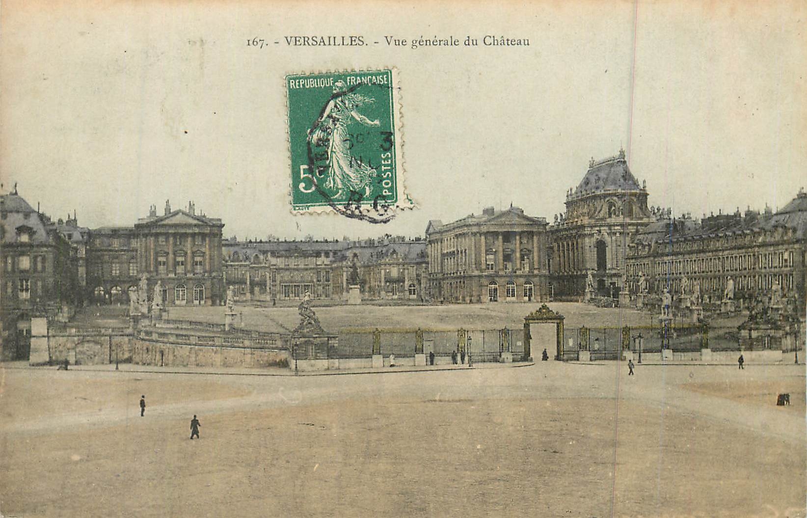 CPA 167 versailles vue generale du chateau