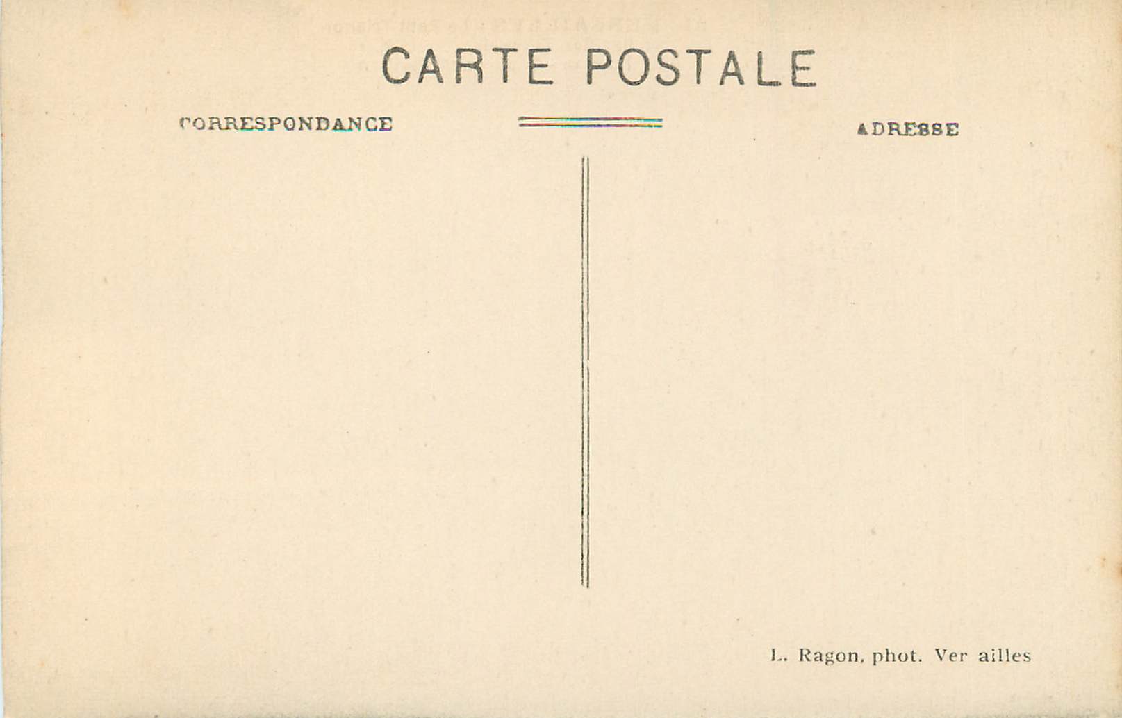 Versailles - Le Petit Trianon — Pavillon français — L. Ragon — Verso