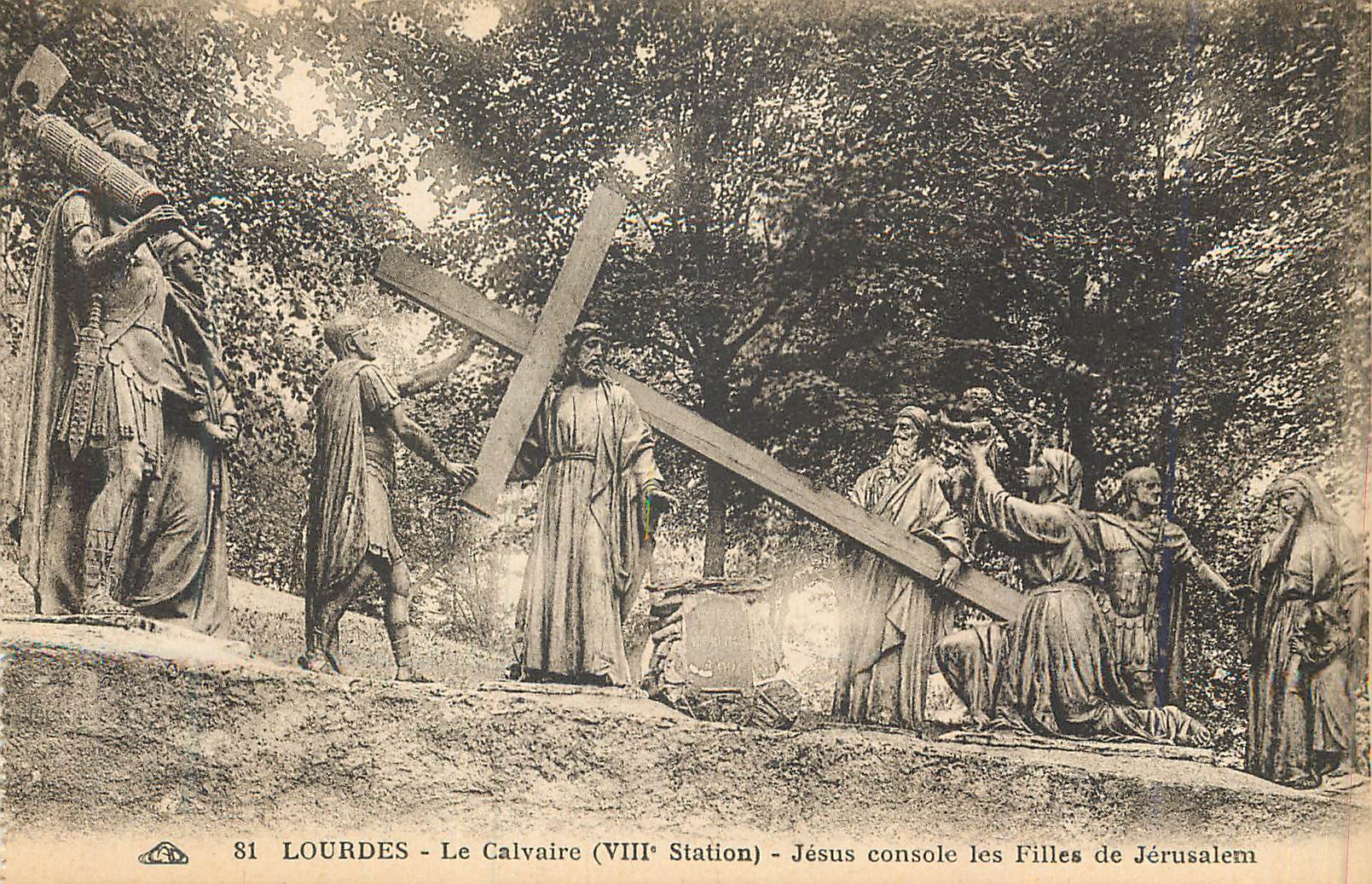 CPA 81 lourdes le calvaire(viii station) jesus console les filles de jerusalem