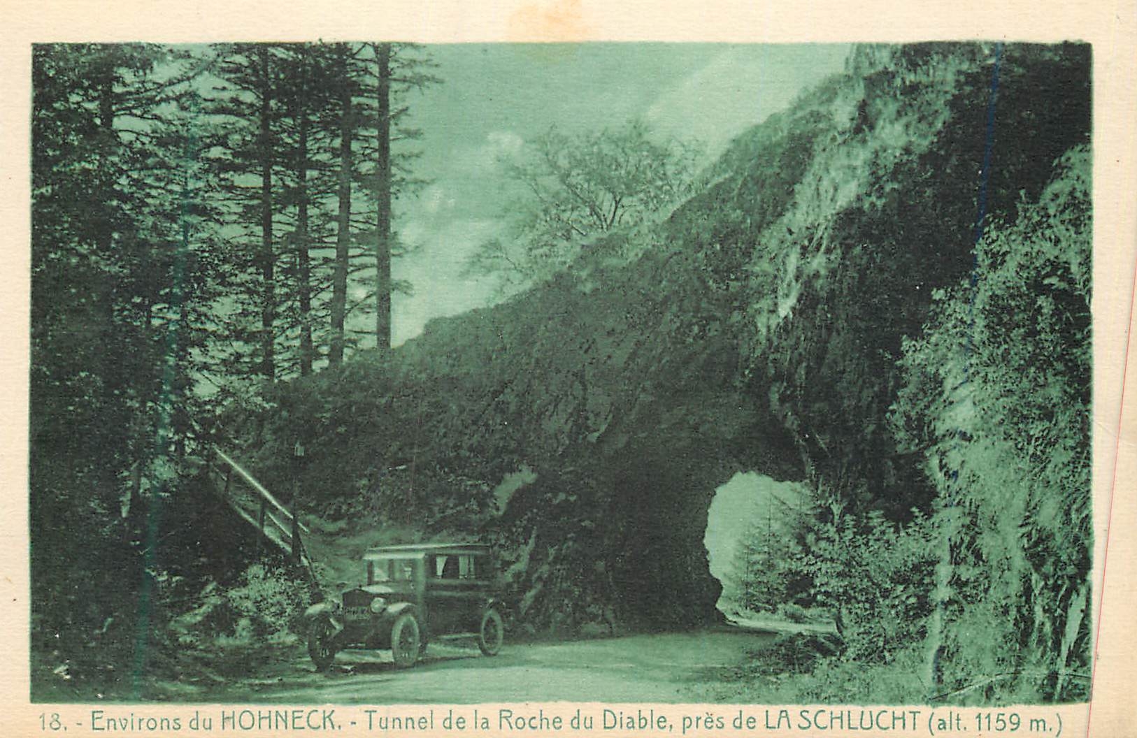 Environs du Hohneck — Tunnel de la Roche du Diable près de La Schlucht (alt. 1159 m.) — Cartes 'La Cigogne', Strasbourg