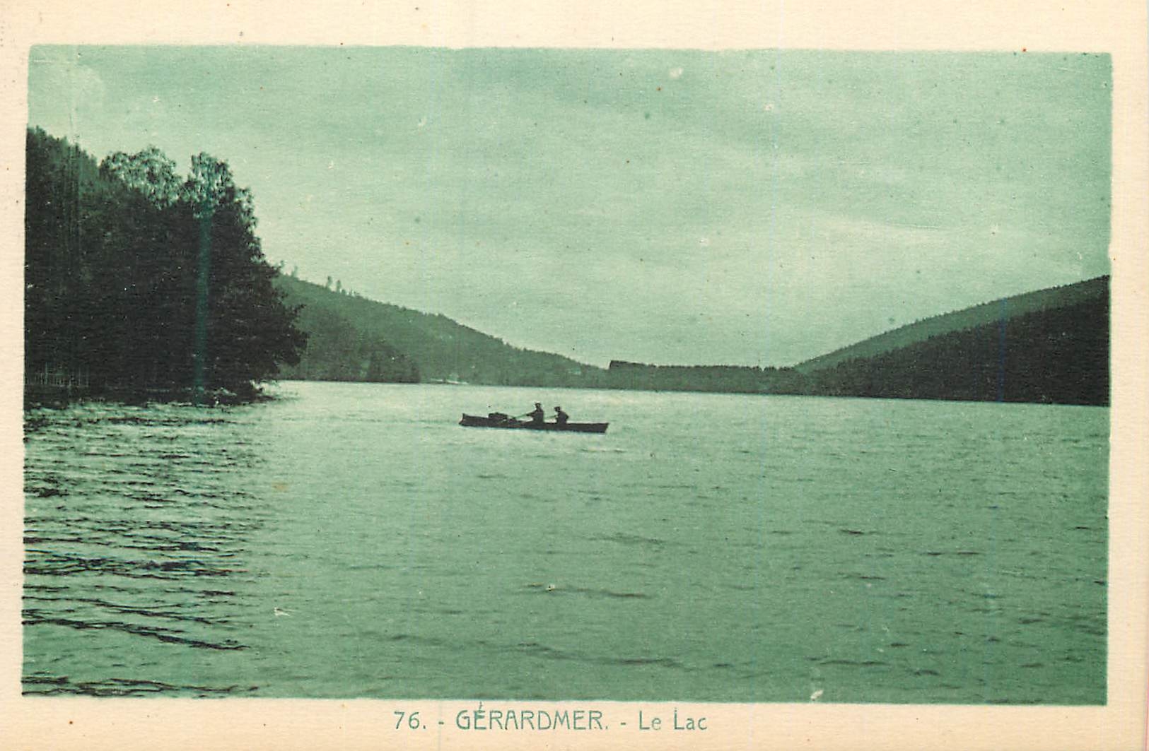 Gérardmer - Le Lac — vue du lac avec deux personnes en canot — éditeur Cartes 'La Cigogne', Strasbourg