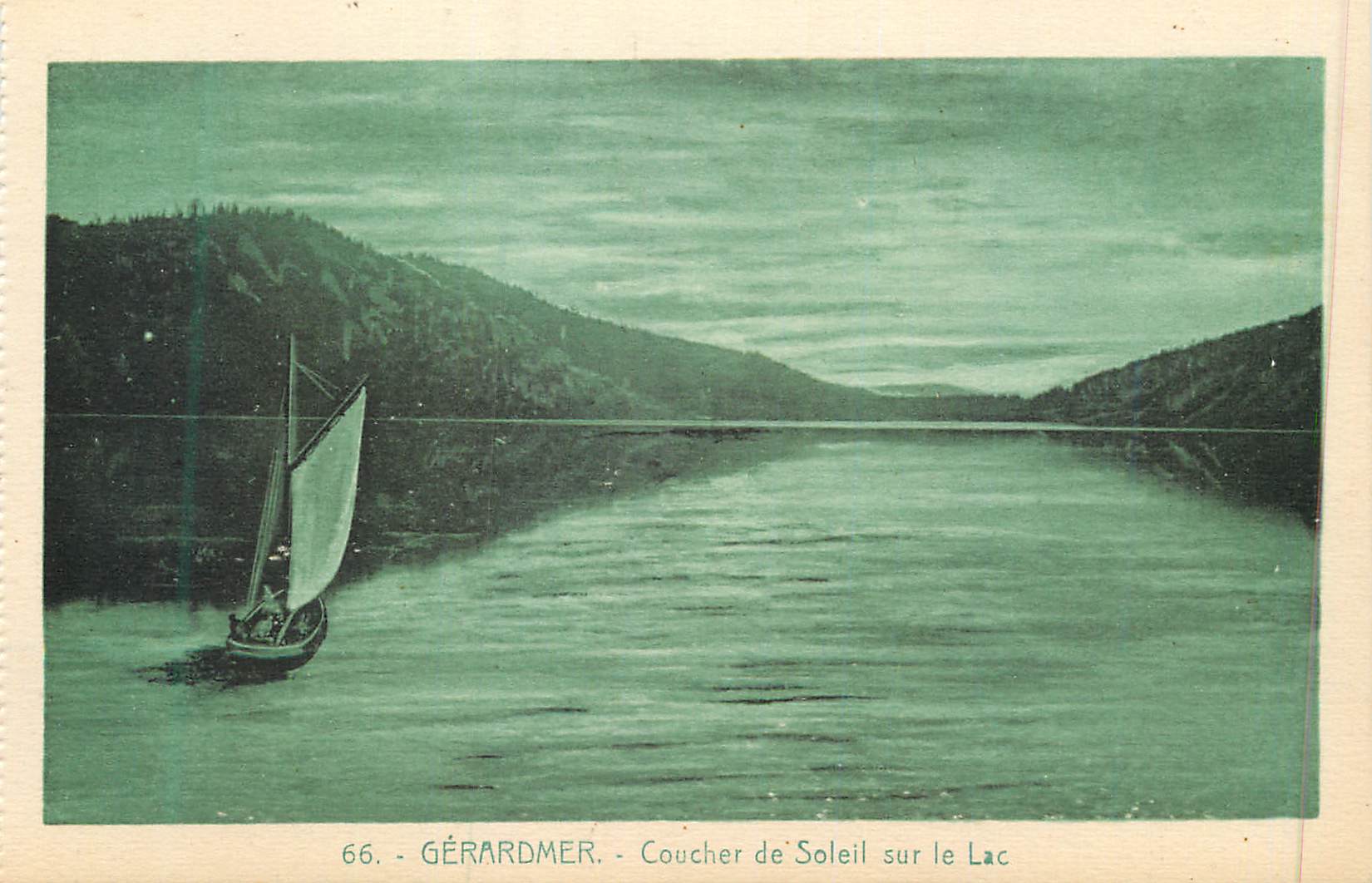 Gérardmer - Coucher de Soleil sur le Lac — Éditeur 'La Cigogne', Strasbourg