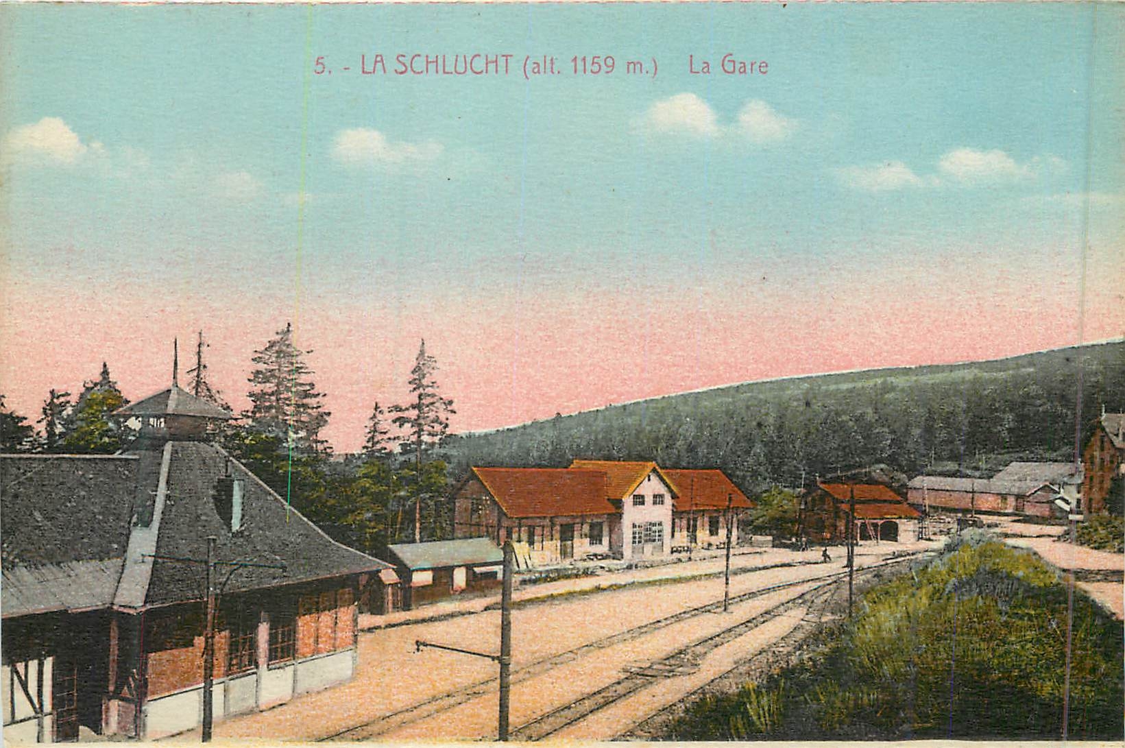 CPA 5 la schlucht(alt 1159 m) la gare