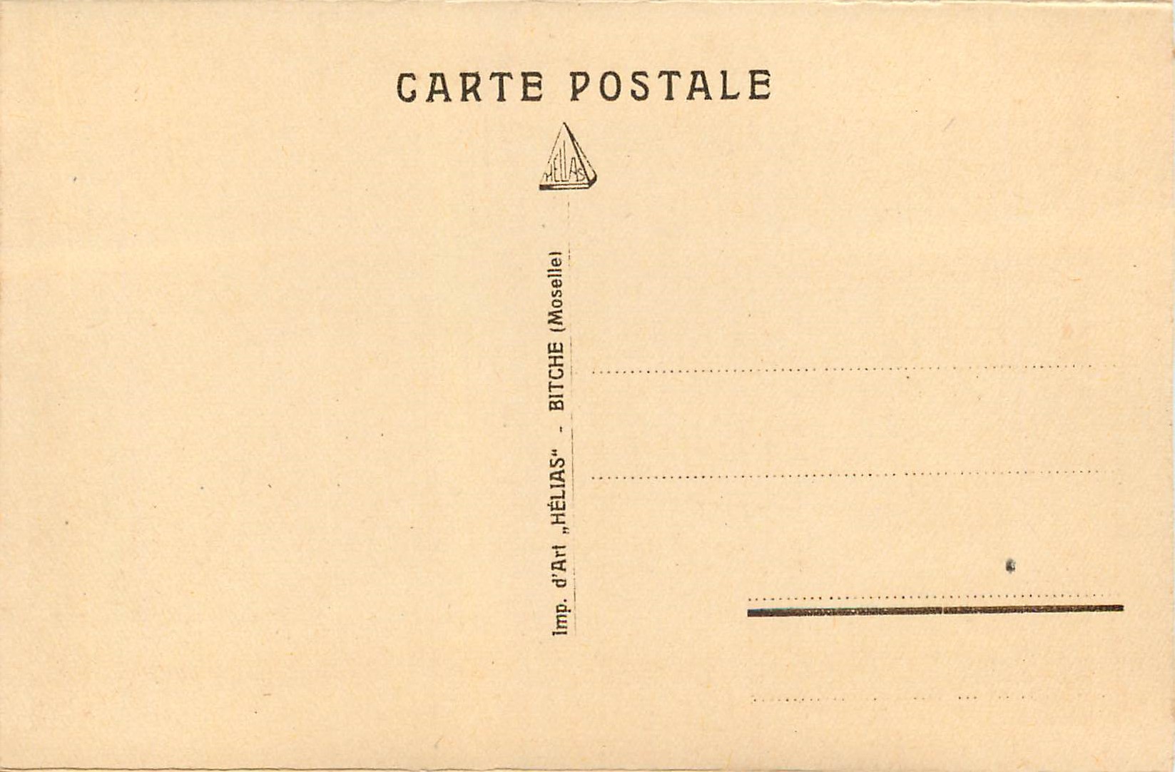 Les environs de Bitche — L'Etang de Hasselfurt et le Restaurant — Imp. d'Art Hélias, Bitche — Rückseite