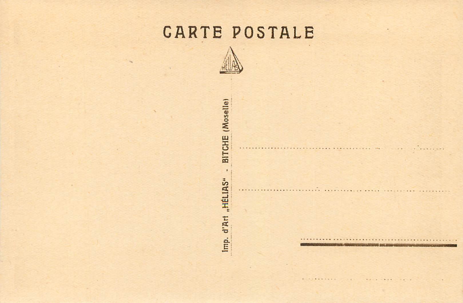 CPA Les environs de biche etang de hanau et la ruine de waldeck — Rückseite
