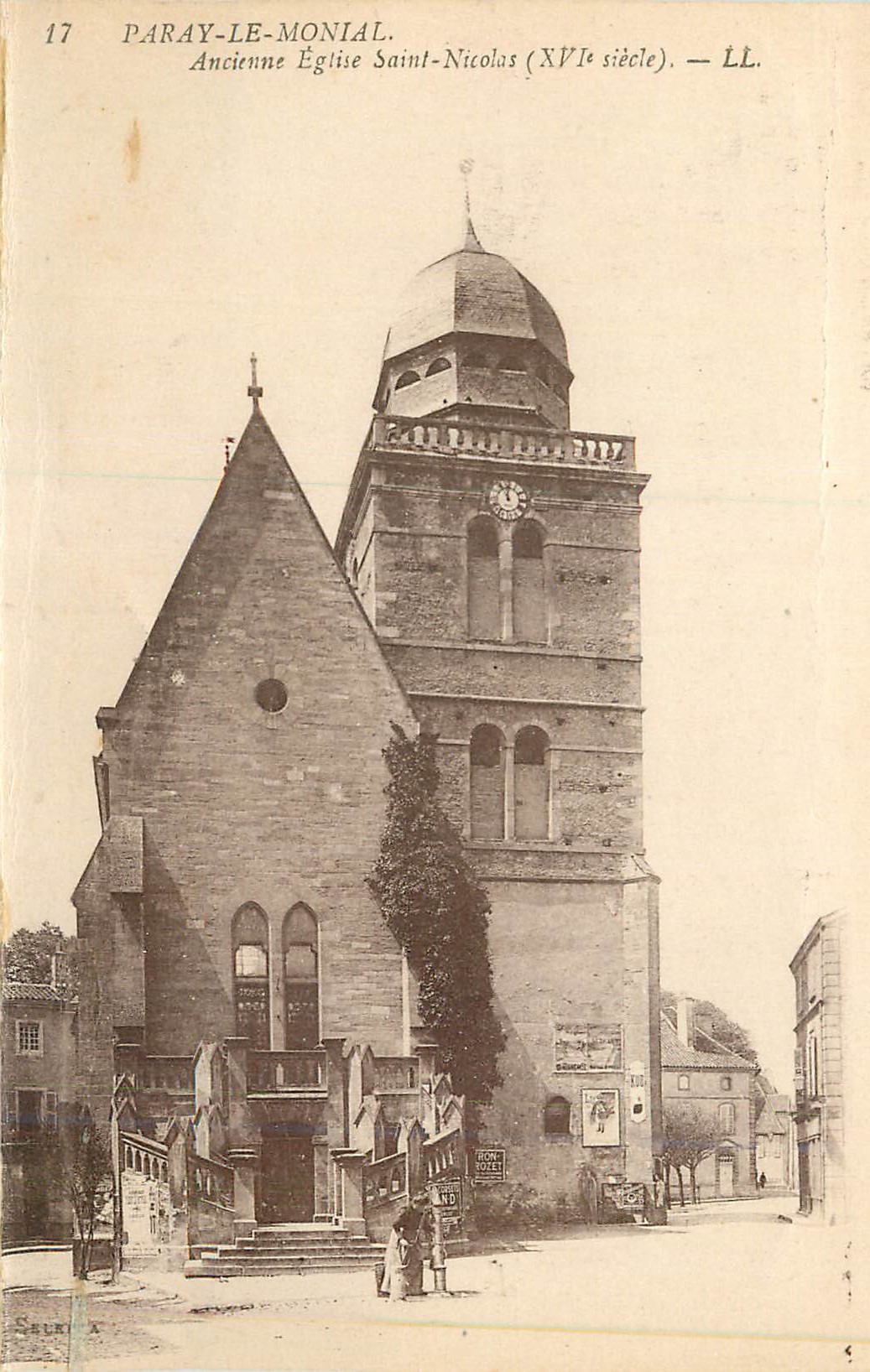 CPA 17 paray le monial ancienne eglise saint nicolas(xvi siecle)