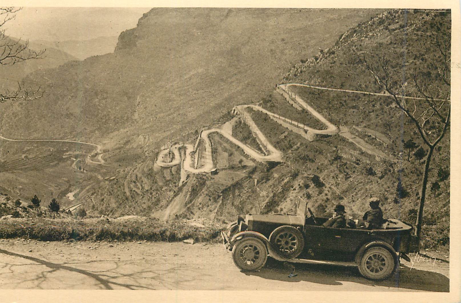 Die Kurven des Braus-Passes — Route von Nice nach Sospel — Éditions d'Art Yvon, Paris