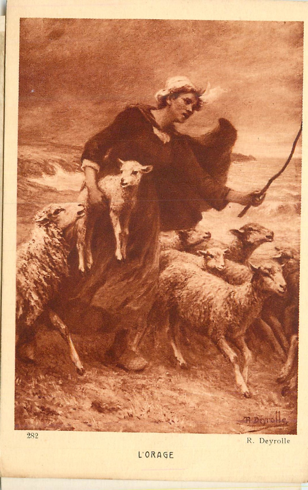 CPA L orage Deyrolle Moutons