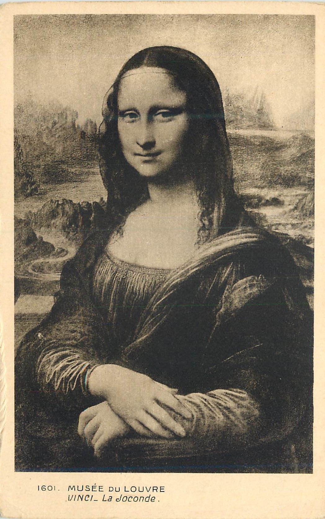 CPA 1601 musee du louvre vinci la joconde