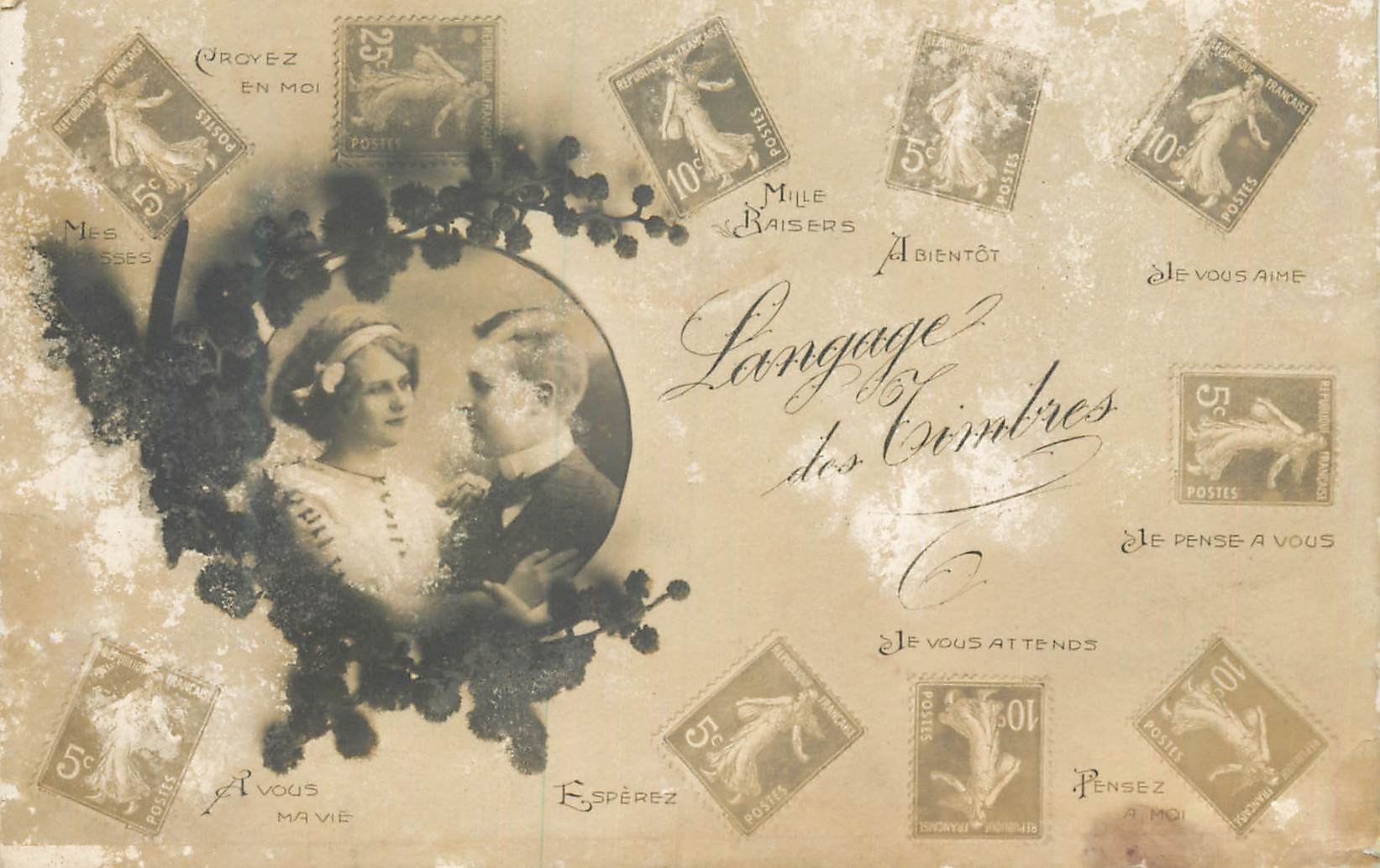 Langage des Cimbres — Couple amoureux — Imprimée en Saxe