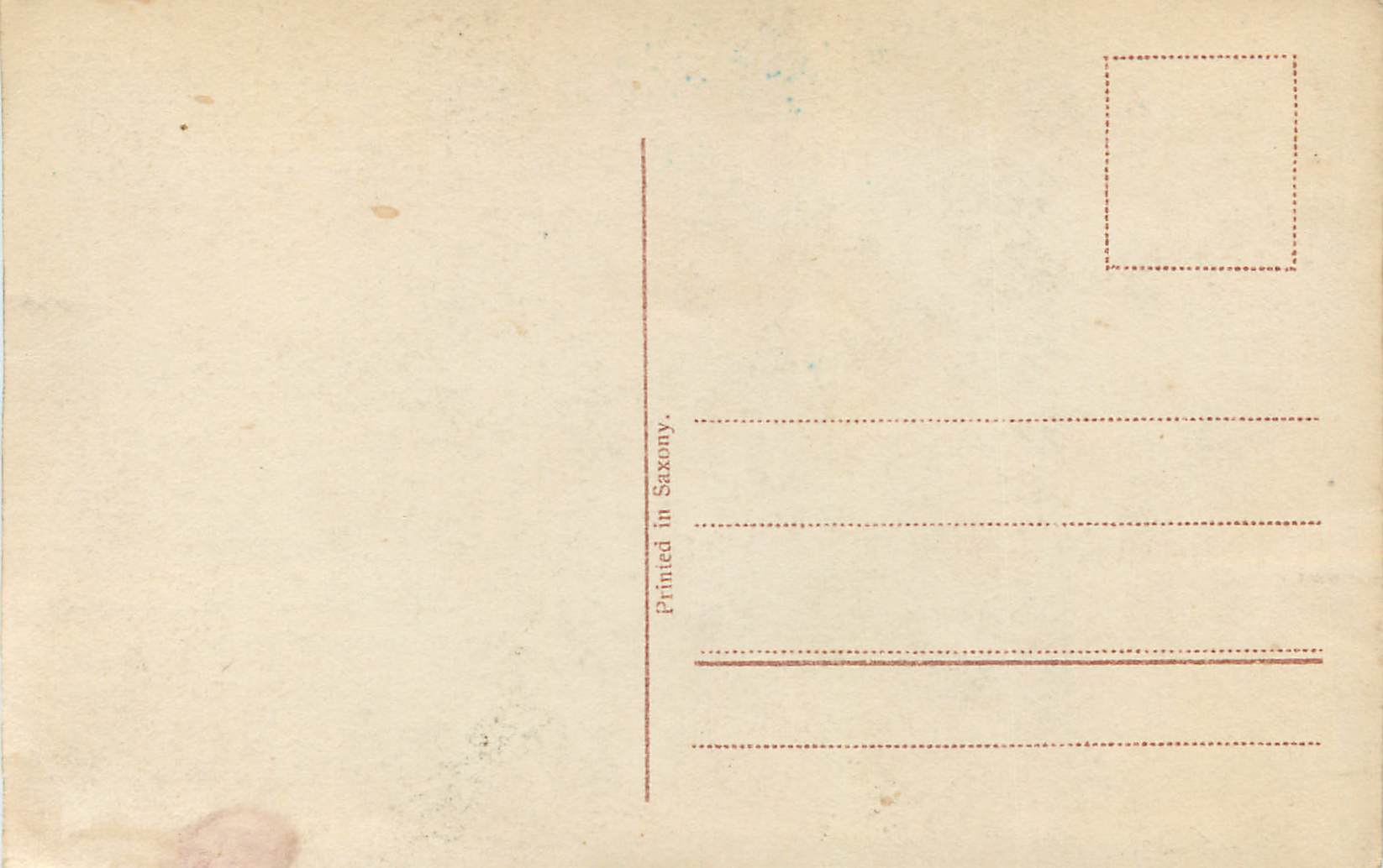 Langage des Cimbres — Couple amoureux — Imprimée en Saxe — Verso