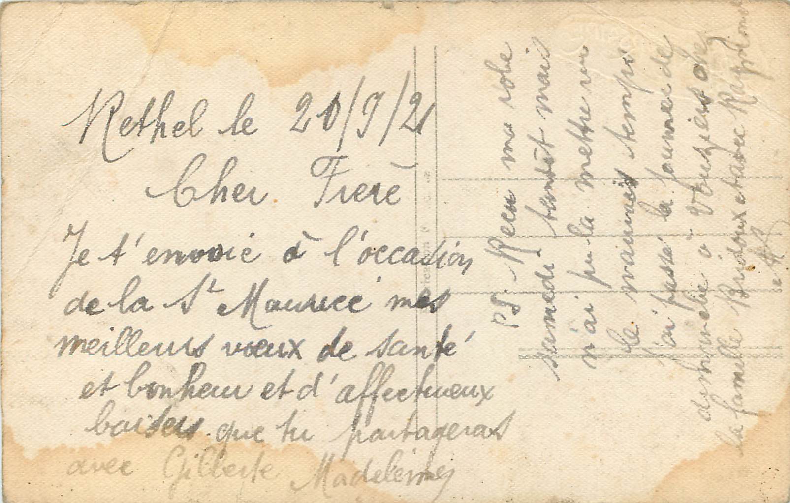CPA Femme Enfant — Verso