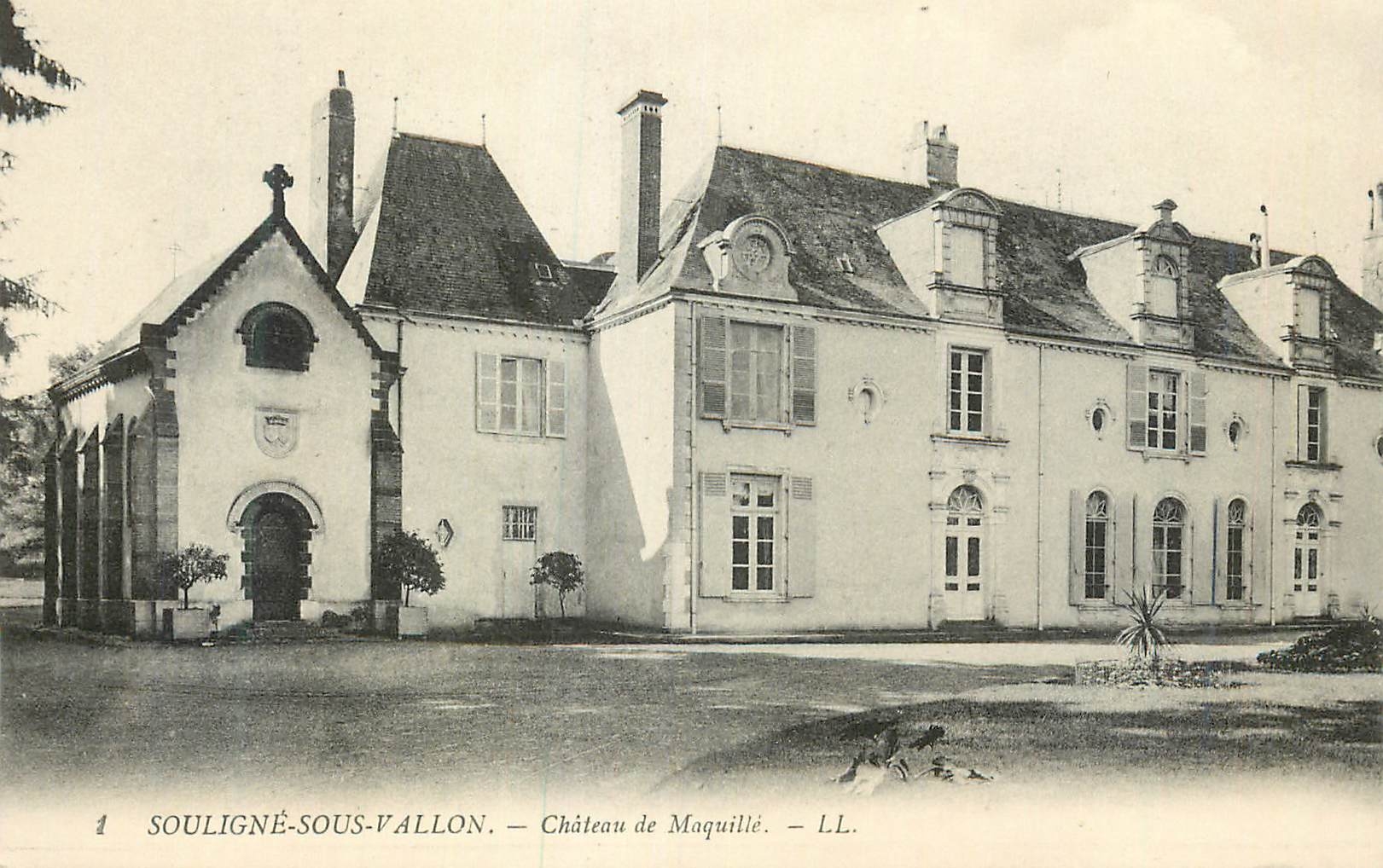 CPA 1 souligne sous vallon chateau de maquille
