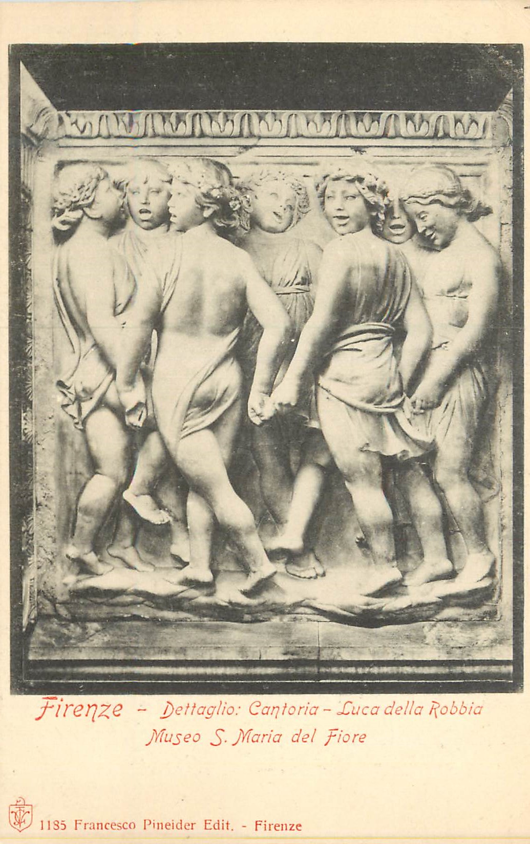 CPA Firenze dettaglio cantoria luca della robbia museo s maria del fiore