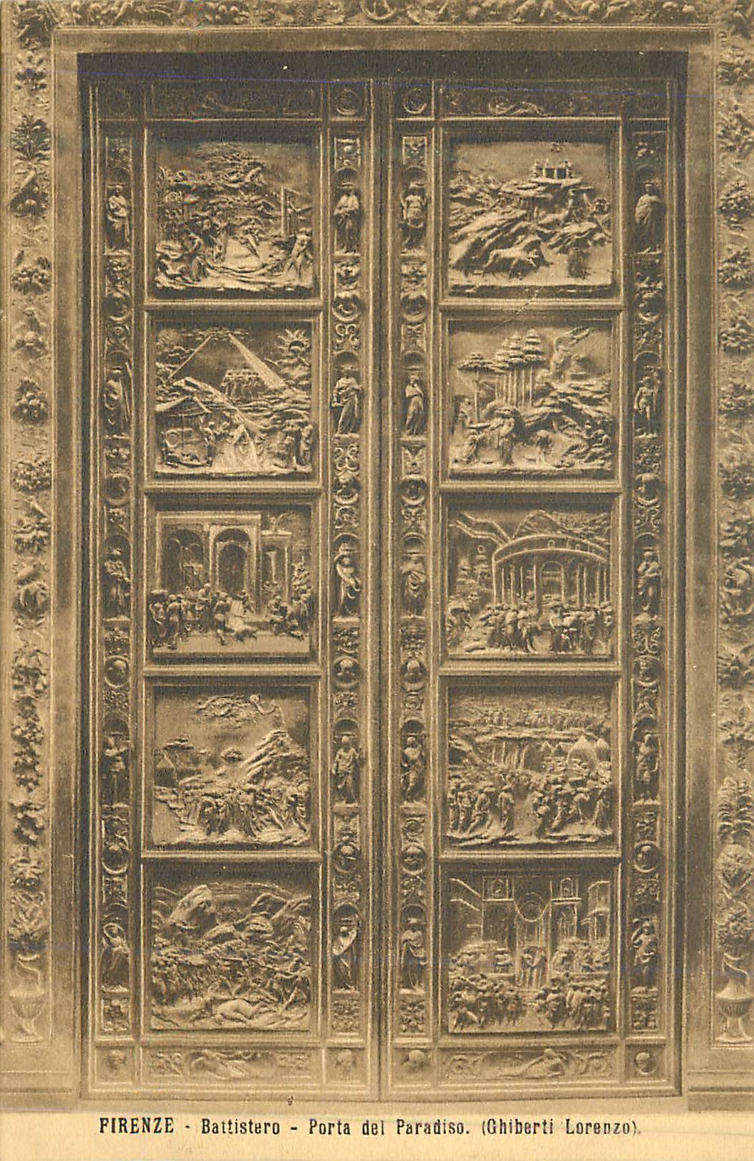 CPA Firenze battistero porta del paradiso(chiberti lorenzo)