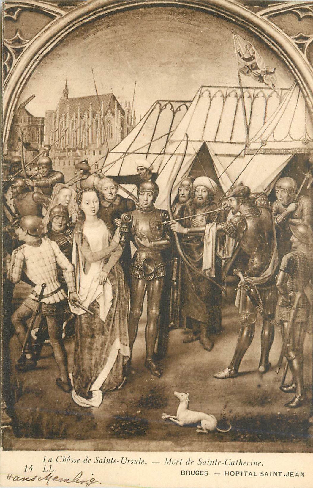 CPA La chasse de sainte ursule mort de saint catherine bruges hopital saint jean