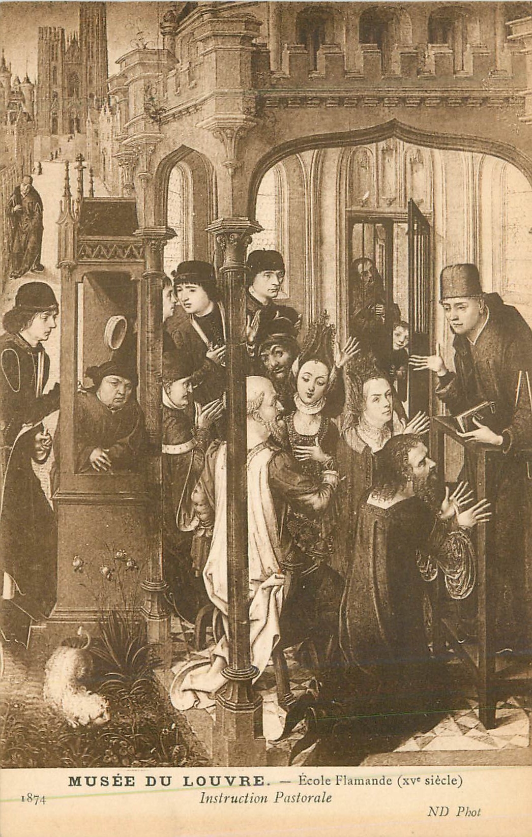 CPA Musee du louvre ecole flamande(xv siecle) instruction pastorale