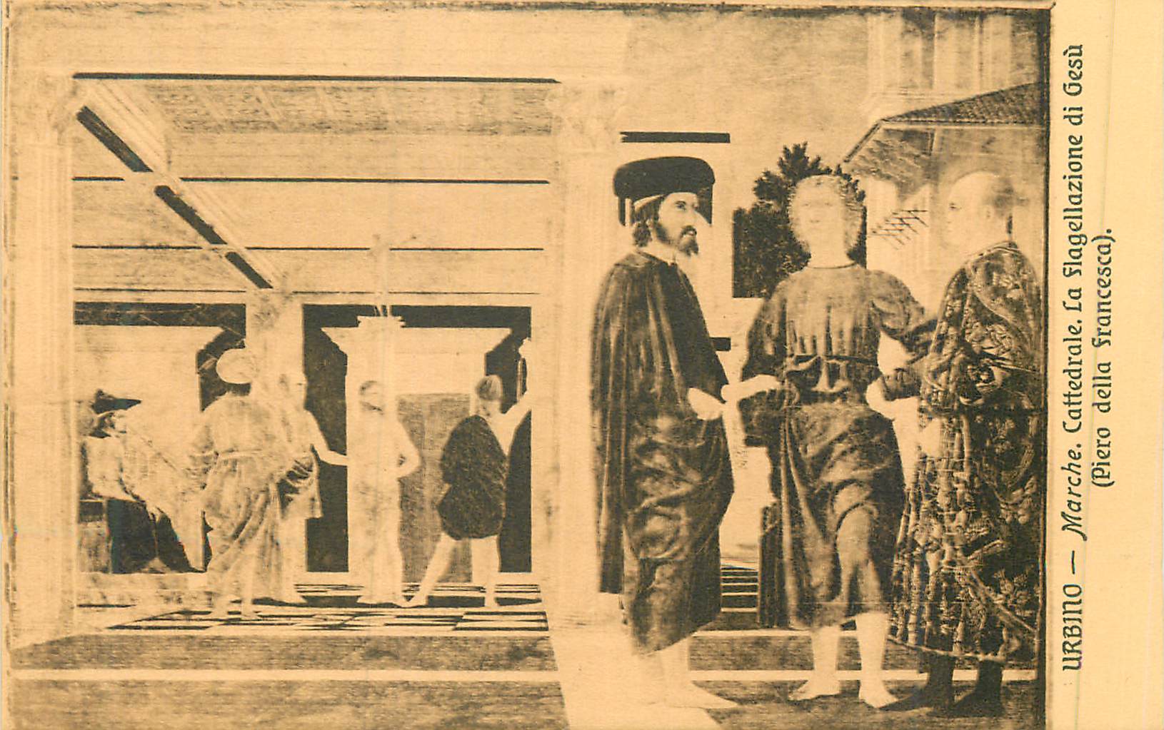 CPA Urbino marche cattedrale la magellazione di gesu(piero della francesca)