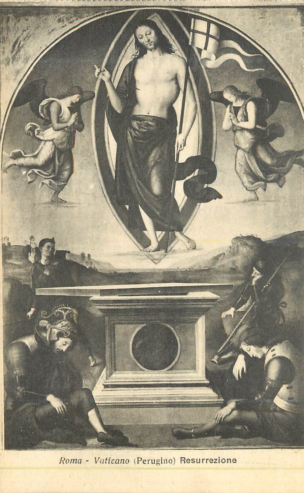 CPA Roma vaticana (perugino) resurrezione