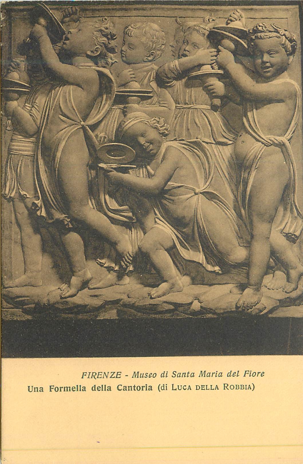 CPA Firenze museo di santa maria del fiore una formella della cantoria(di luca della robbia)