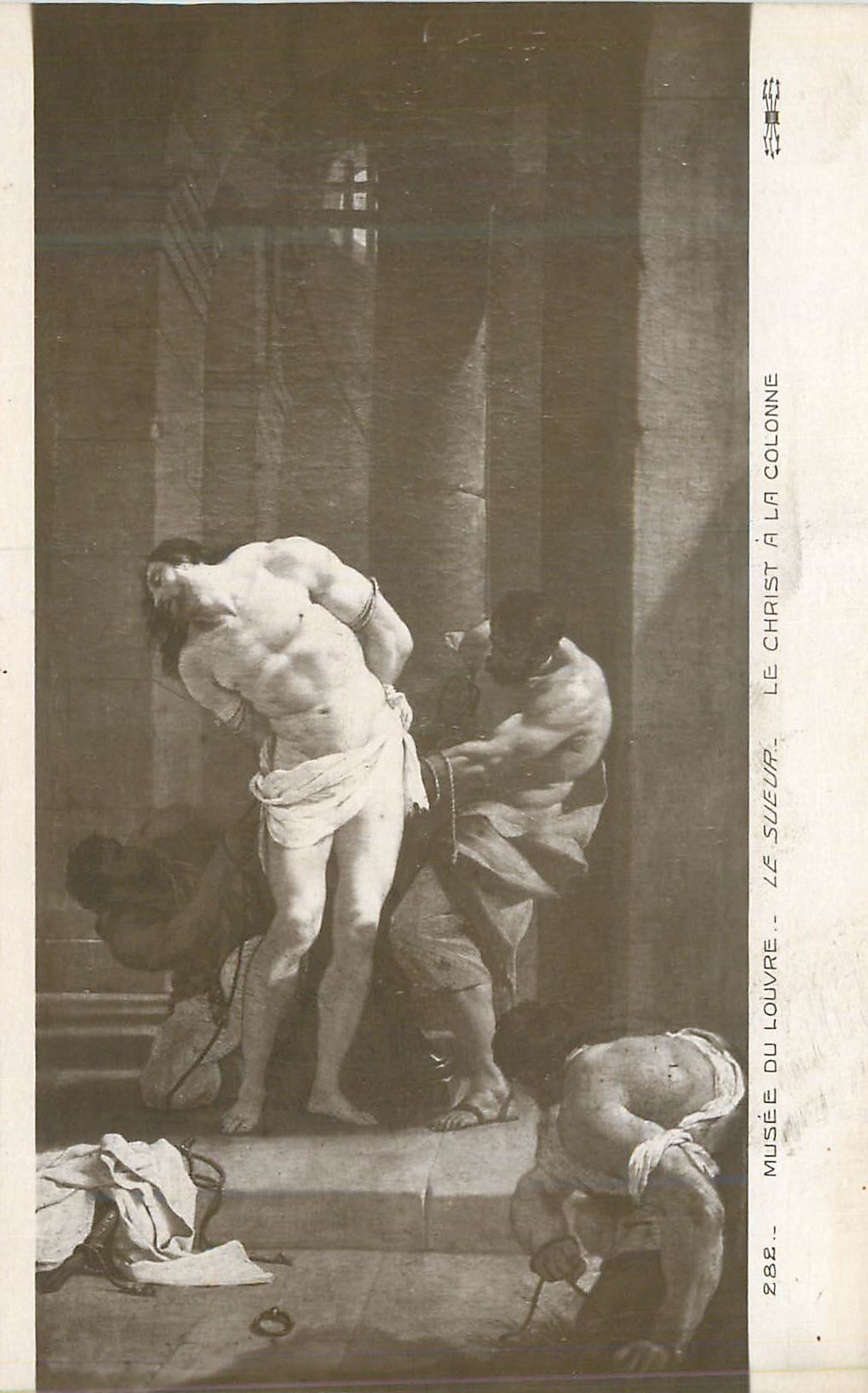 CPA 282 musee du louvre le sueur le christ a la colonne