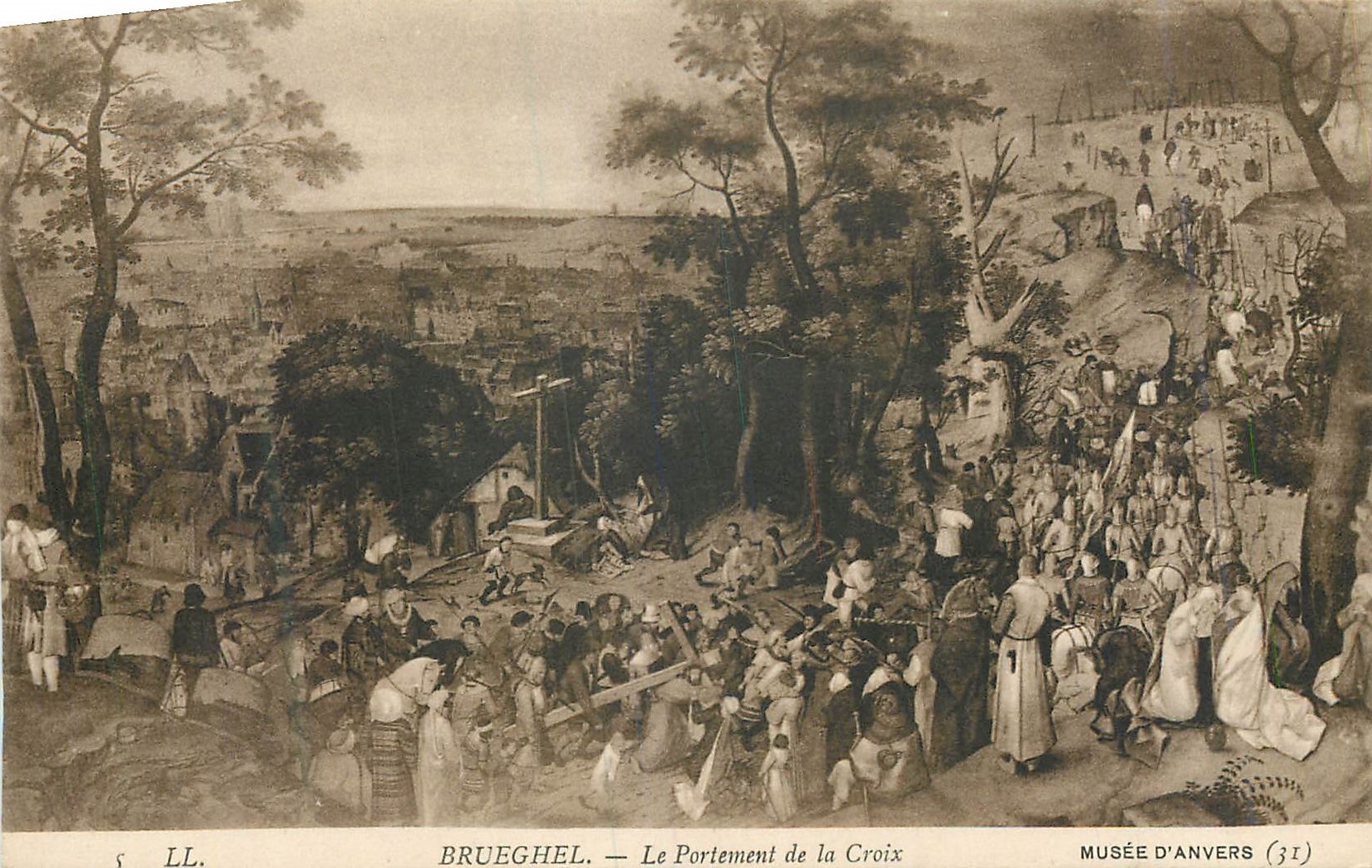 CPA Brueghel le portement de la croix musee d anvers