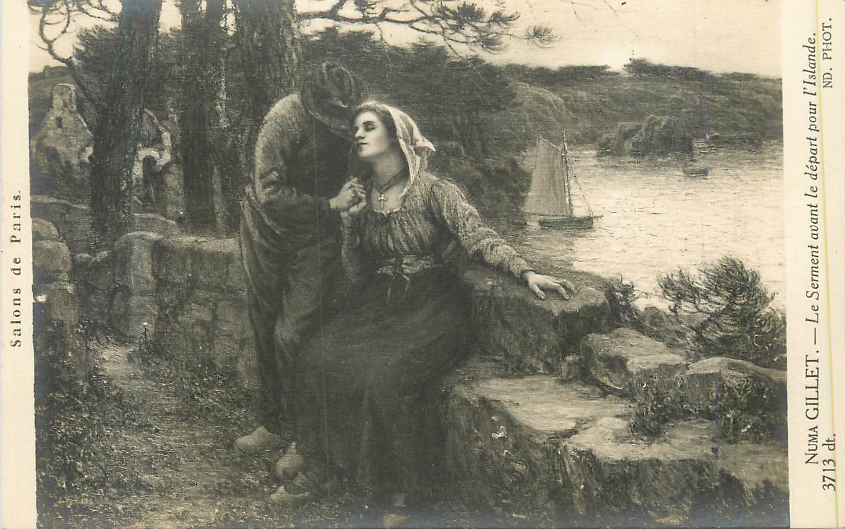 CPA Salons de paris numa gillet le serment avant le depart pou l islande 3713