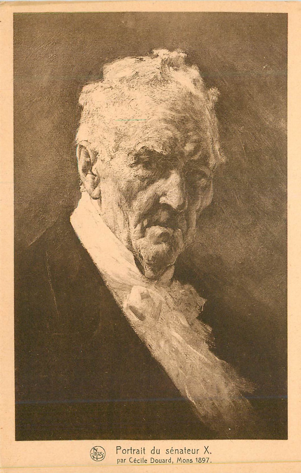 CPA Portrait du senateur x par cecile douard mons 1897