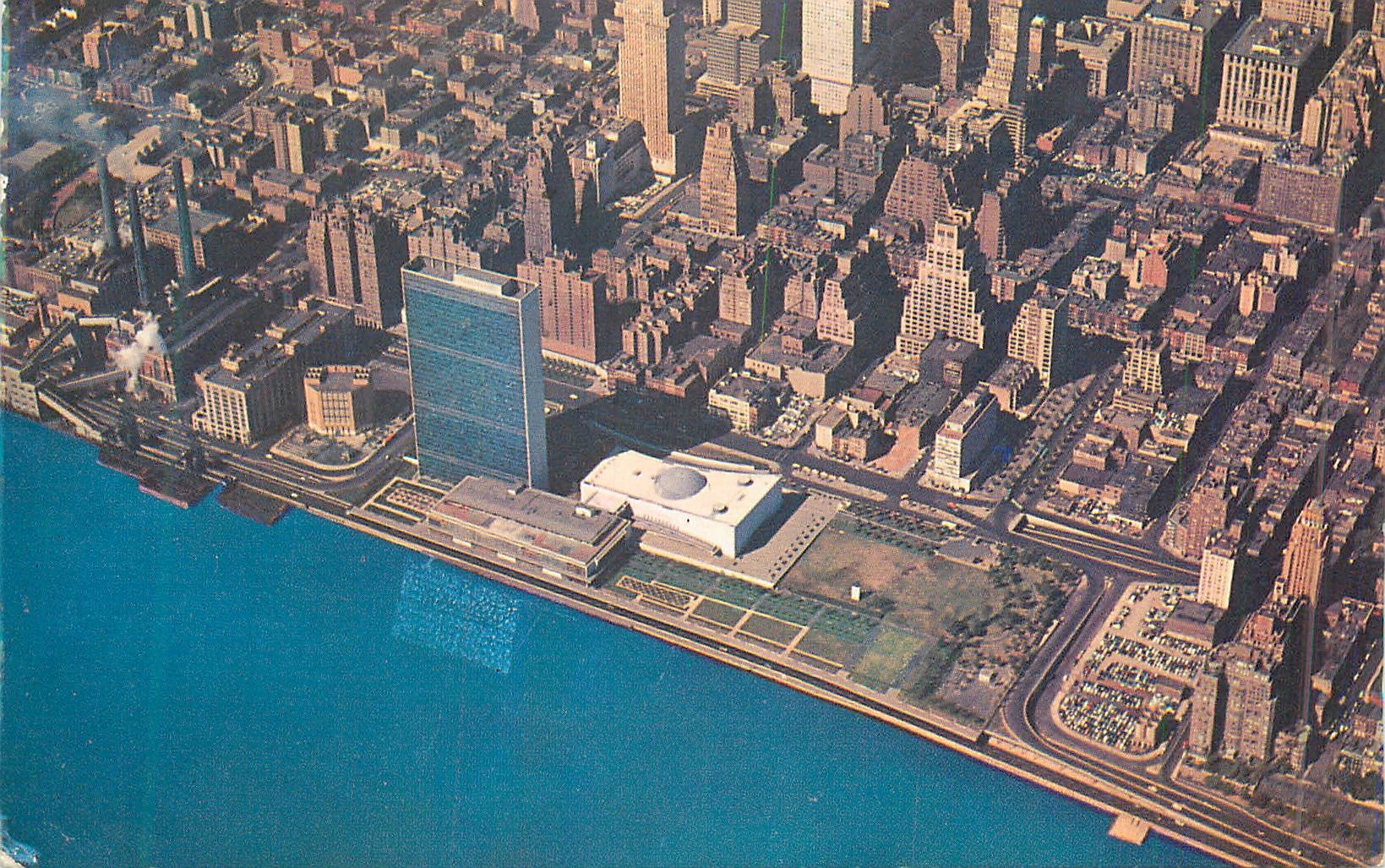 CPM Arial view of midtown manhattan new york city
