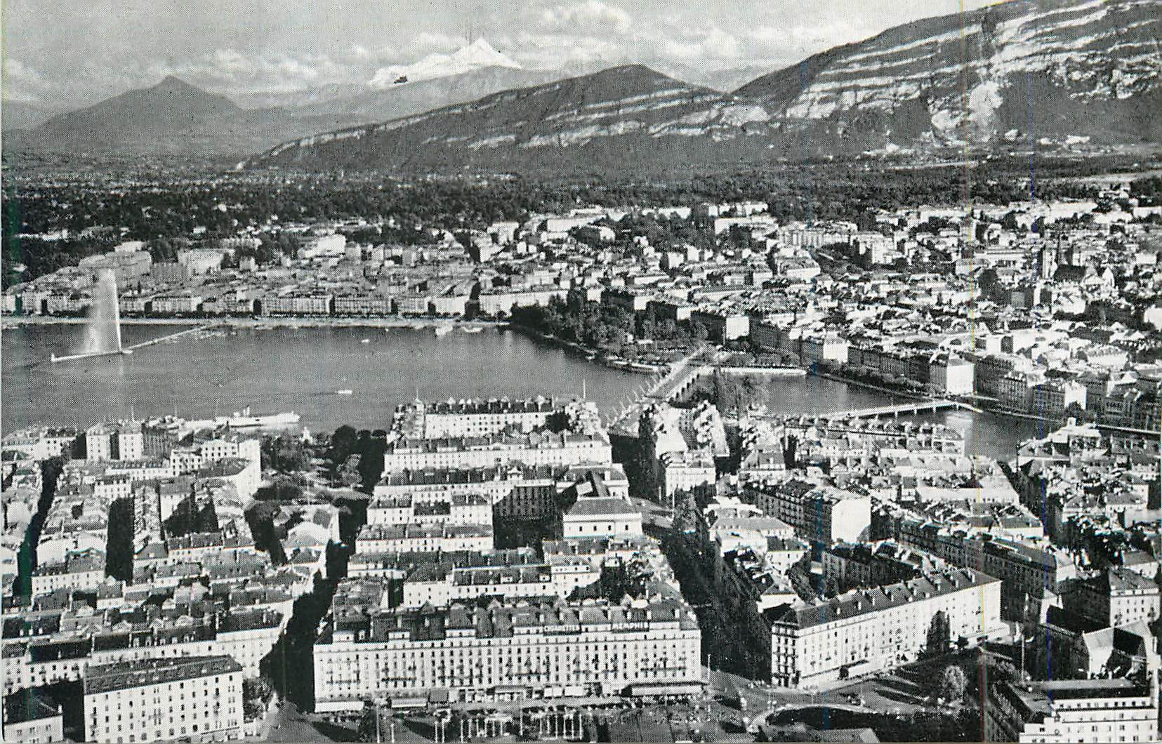 CPM 9101 geneve vue aerienne