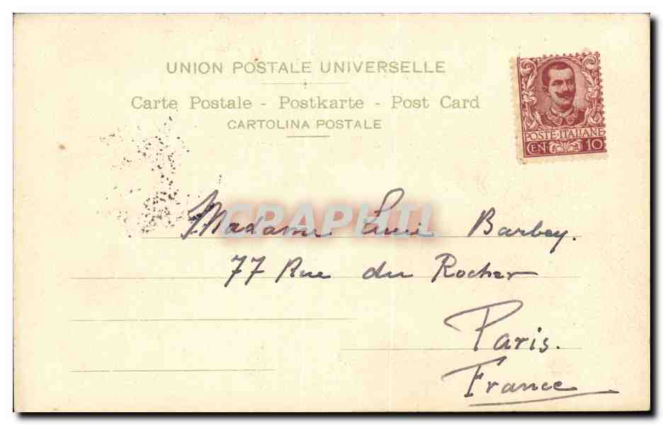 CPA Italie Italia Nervi — Back