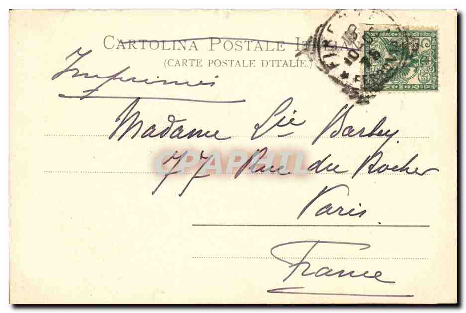 CPA Italie Italia Firenze  — Rückseite