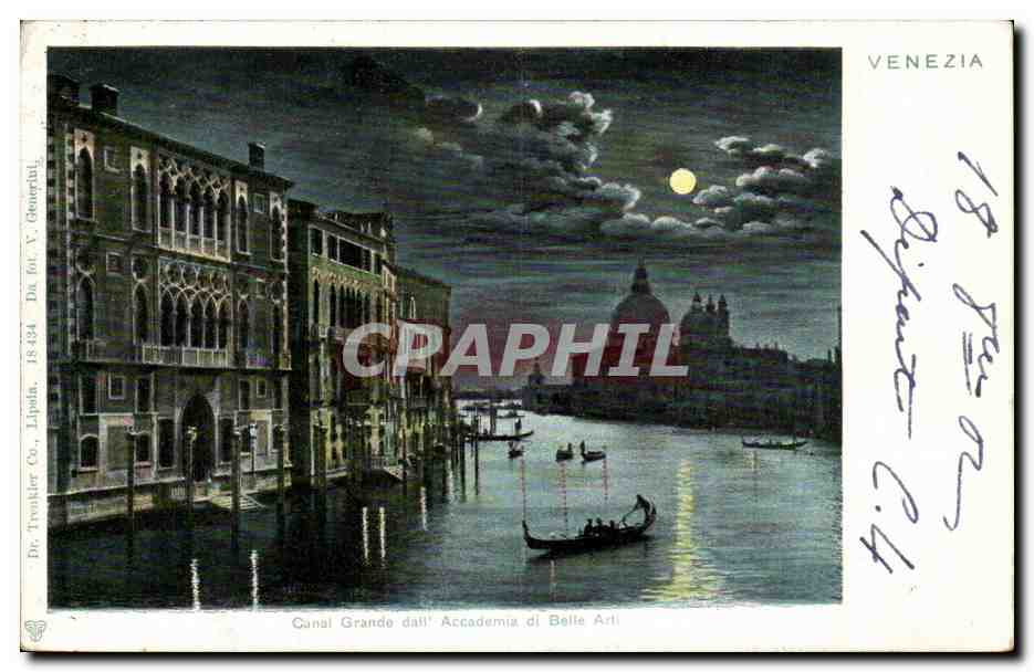 CPA Italie Italia Venezia Canal Grande dall Accademia di Belle Arti