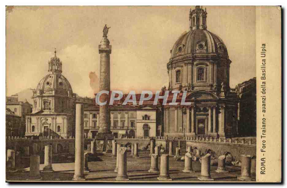 CPA Italie Italia Roma Foro Traiano Avanzi della Basilica Ulpia
