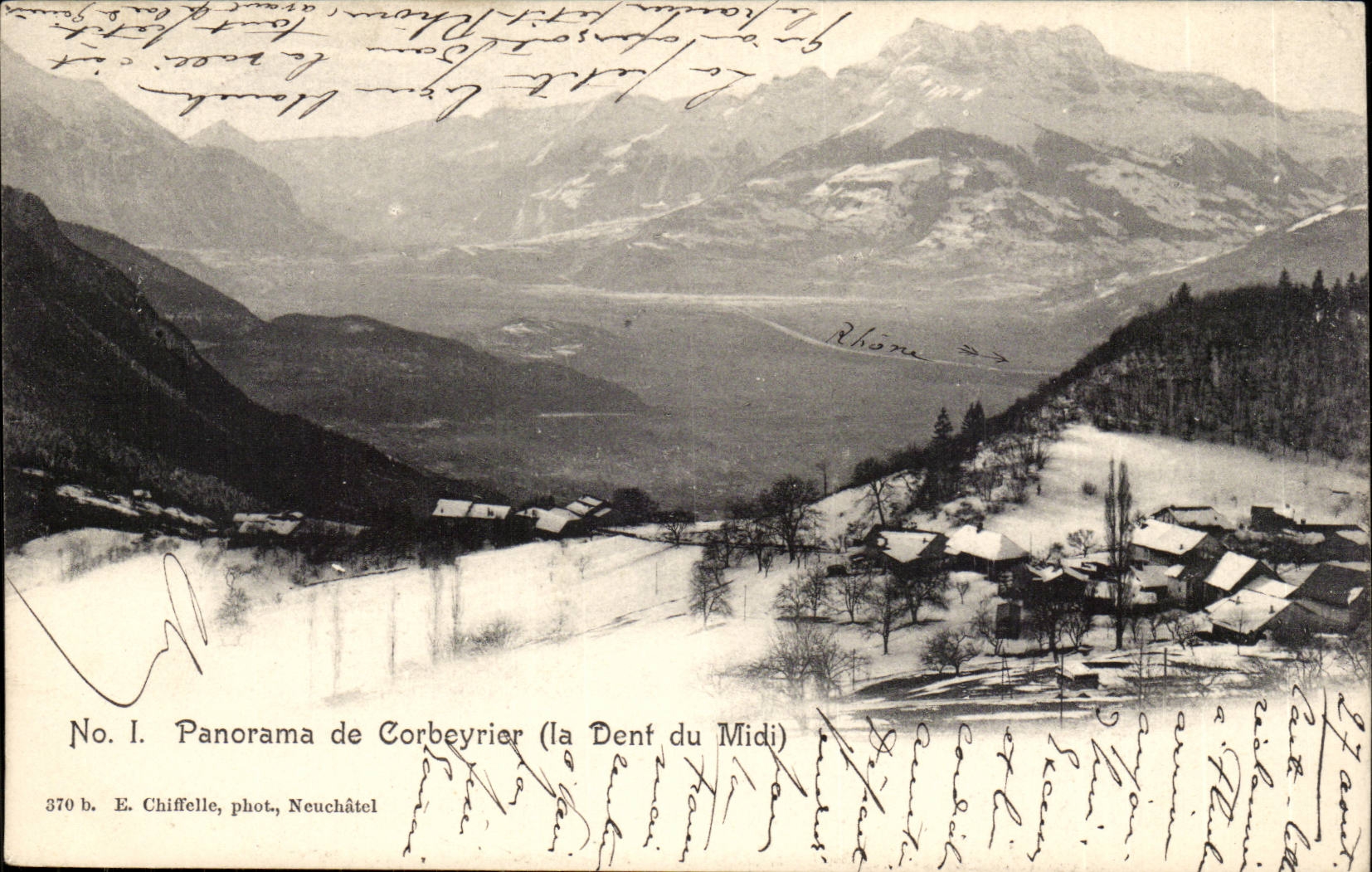 CPA Suisse Panorama de Corbeyrier (la dent du Midi)