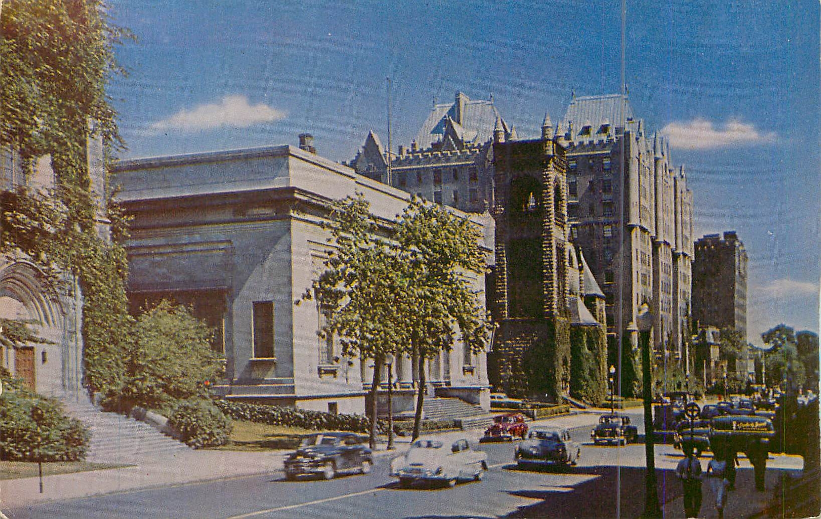 CPM Art Gallery Sherbrooke Street Looking East Montreal Que