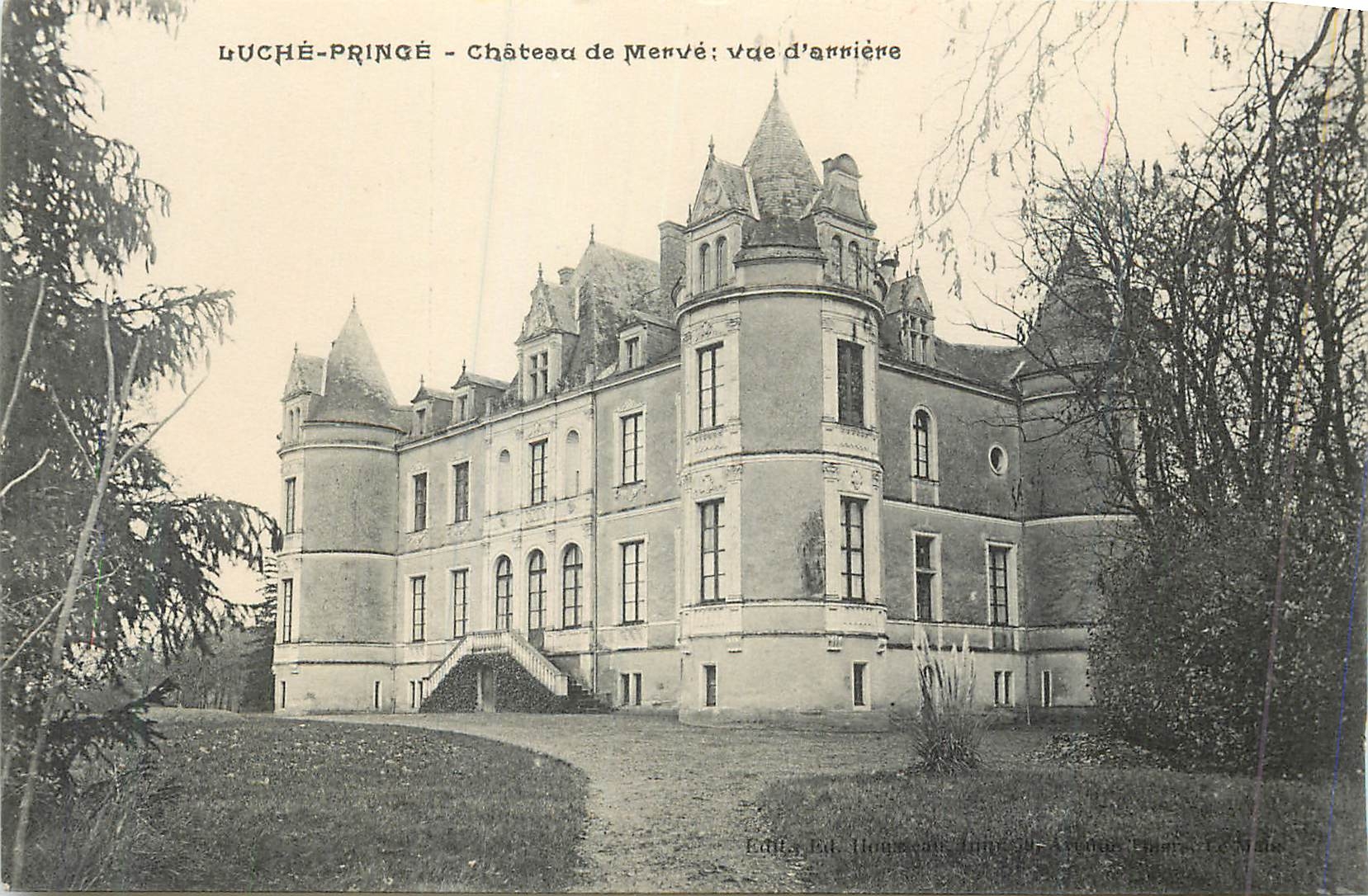 CPA Luche Pringe Chateau de Menve Vue d'Arrierre