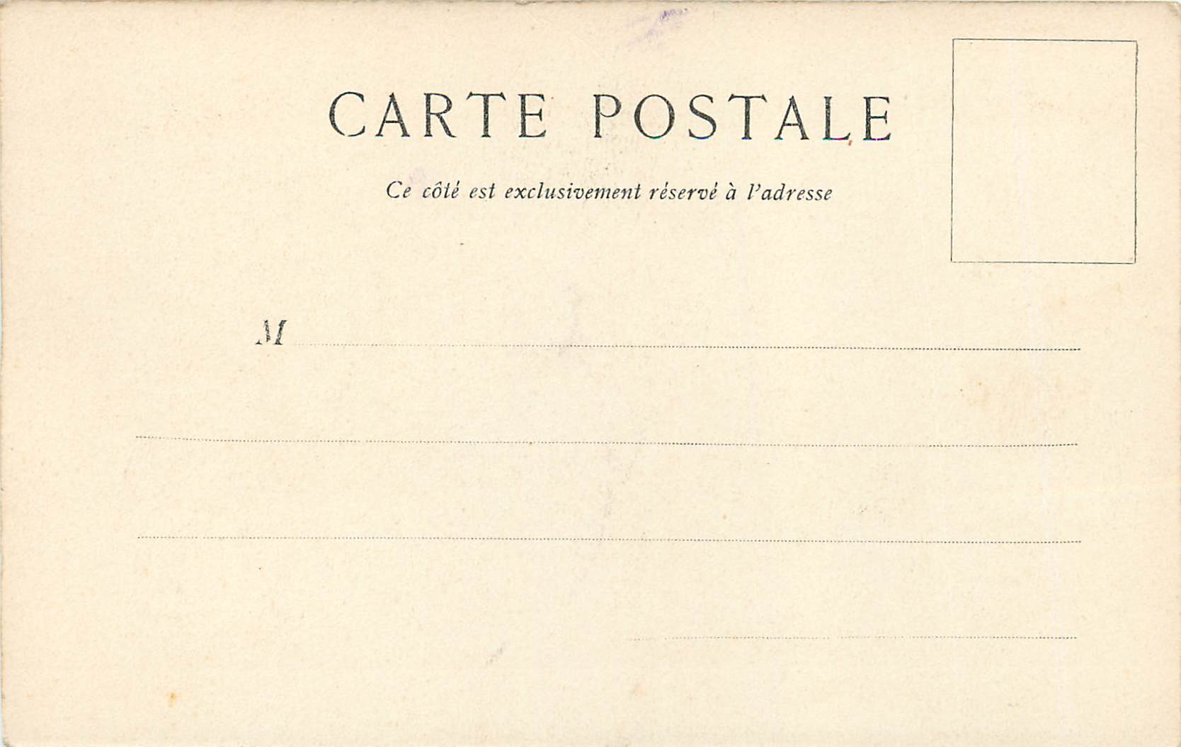 CPA Nature — Rückseite