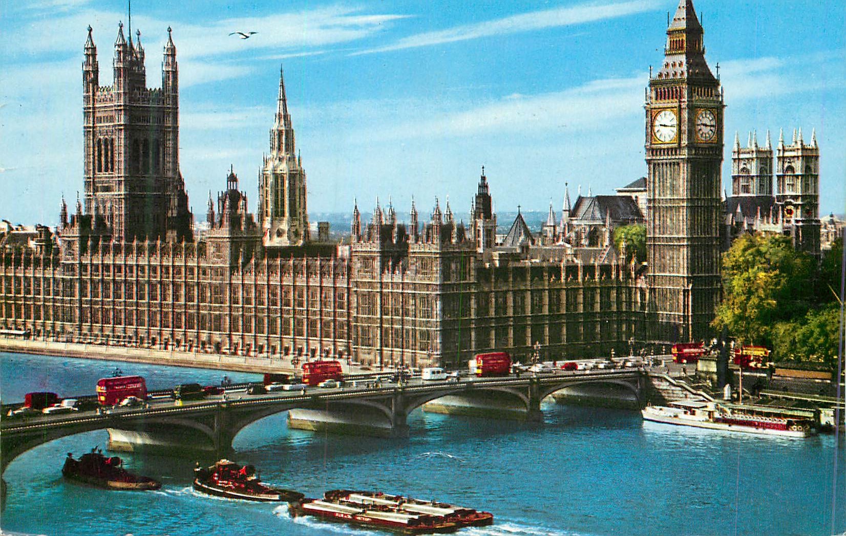 Les Chambres du Parlement, Londres — Photographie par John Hinde, F.R.P.S. — Publié par John Hinde Ltd.