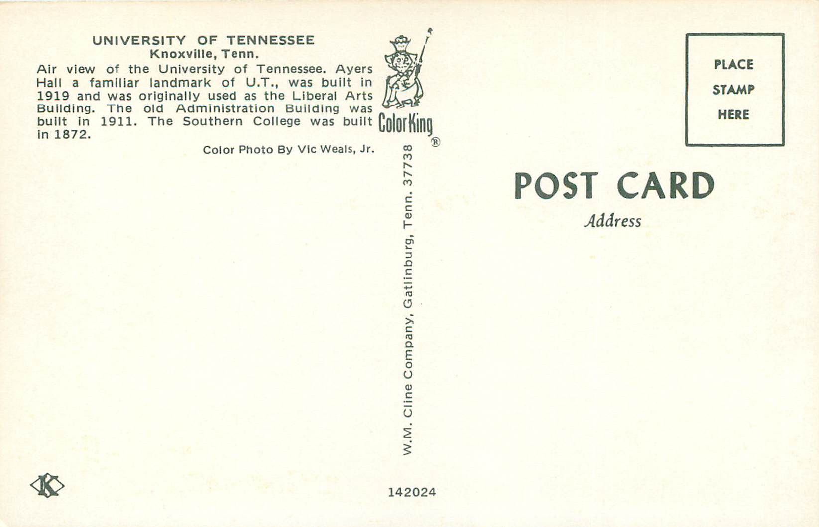 CPM University of Tennessee Knoxville Tenn — Back