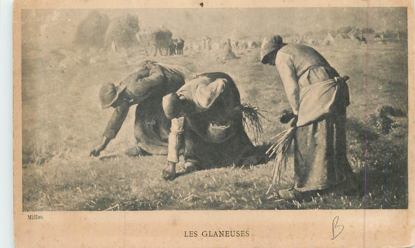 Les Glaneuses — reproduction de l'œuvre de Millet — éditeur non identifié